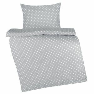 Bellatex Pöttyök gyerek paplan és párna szettszürke, 75 x 100 cm, 42 x 32 cm kép