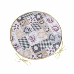 Bellatex DITA love Patchwork kerek sima székpárna, 40 cm kép