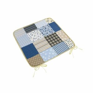 Bellatex Adéla sima patchwork kék ülőpárna, 40 x40 cm kép