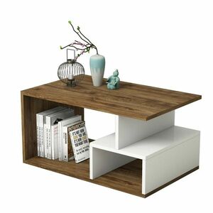 Arte White and Dark Walnut dohányzóasztal kép