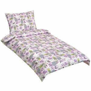 Bellatex Patchwork ágyneműhuzat lila, 140 x 220 cm, 70 x 90 cm, 140 x 220 cm, 70 x 90 cm kép