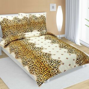 Leopárdmintás krepp ágynemű, 140 x 200 cm, 70 x 90 cm kép