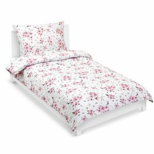 Bellatex Rózsák krepp ágyneműhuzat rózsaszín, 140 x 220 cm, 70 x 90 cm, 140 x 220 cm, 70 x 90 cm kép