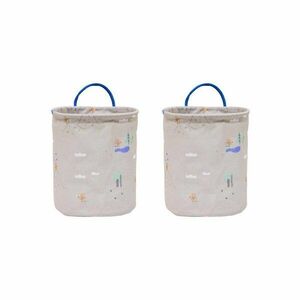 Bézs textil játéktároló kosár szett 2 db-os ø 18x22 cm Foxy – OYOY Mini kép