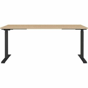 Állítható íróasztal elektromosan állítható magassággal tölgyfa dekoros asztallappal 80x180 cm Lissabon – Germania kép