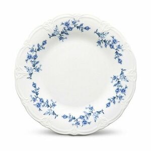 Fehér-kék desszertes porcelán tányér ø 16 cm Retro – BonBistro kép