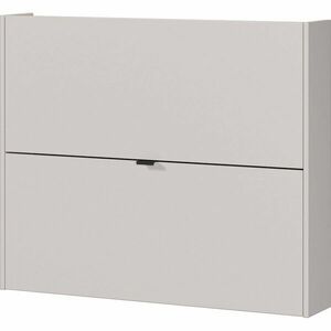 Krémszínű billenő ajtós-függő cipőtartó tölgyfa dekorral 100x83x18 cm Ameca – Germania kép