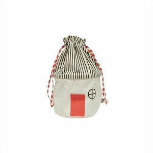 Piros-krémszínű textil játéktároló kosár ø 26x40 cm Koya – OYOY Mini kép