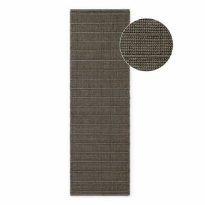 Sötétszürke-sötétbarna kézi szövésű gyapjú futószőnyeg 80x250 cm Camden Parker – Ted Baker kép