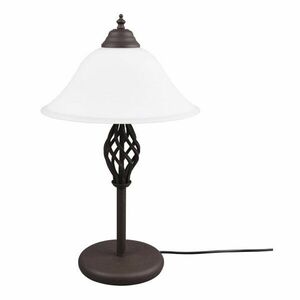 Sötétbarna asztali lámpa üveg búrával (magasság 50 cm) Rustica – Trio kép
