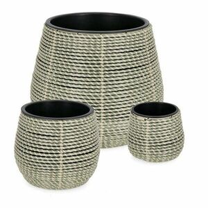 Műanyag-műrattan virágcserép készlet 3 db-os ø 45 cm Thanh – Bizzotto kép