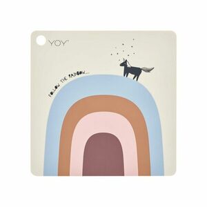 Szilikon gyerek tányéralátét 38x38 cm Follow The Rainbow – OYOY Mini kép