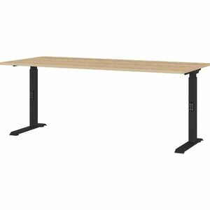 Állítható íróasztal tölgyfa dekoros asztallappal 80x180 cm Lissabon – Germania kép