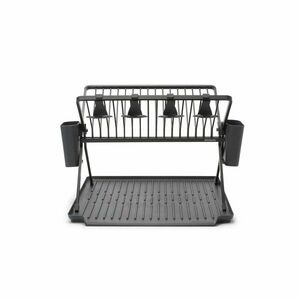 Sötétzöld fém kétszintes edényszárító 42x51 cm – Brabantia kép
