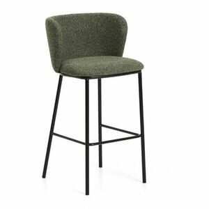 Sötétzöld kárpitozott bárszék (ülésmagasság 75 cm) Ciselia – Kave Home kép