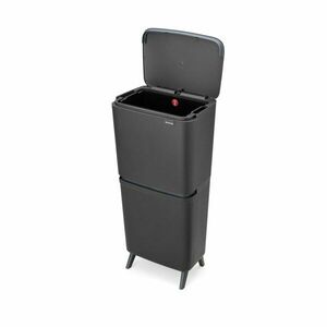 Sötétszürke műanyag szelektív szemetes 20+25 l SortUp Recycle Hi – Brabantia kép