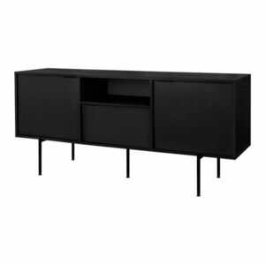 Fekete TV-állvány 180x79x50 cm Bau – noo.ma kép
