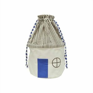 Kék-krémszínű textil játéktároló kosár ø 34x52 cm Koya – OYOY Mini kép