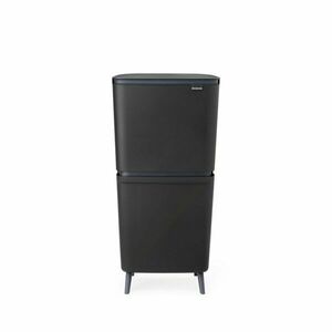 Sötétszürke műanyag szelektív szemetes 25+10+10 l SortUp Recycle Hi – Brabantia kép