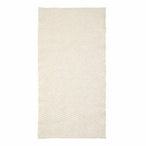Krémszínű kézi szövésű pamutkeverék futószőnyeg 70x140 cm Mascarell – Kave Home kép