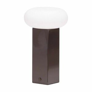 Barna fém LED dimmelhető asztali lámpa üveg búrával (magasság 20 cm) Low – Hübsch kép