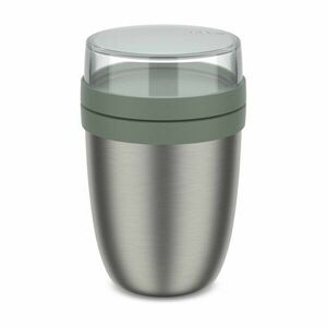 Ezüstszínű-zsályaszínű rozsdamentes acél ételtartó termosz 500 ml Ellipse – Mepal kép