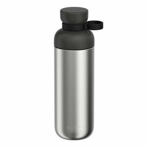 Fekete-ezüstszínű rozsdamentes acél ivópalack 700 ml Vita – Mepal kép