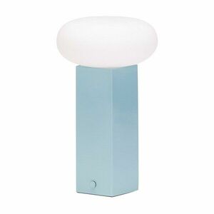 Kék fém LED dimmelhető asztali lámpa üveg búrával (magasság 20 cm) Low – Hübsch kép