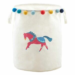 Fehér textil játéktároló kosár ø 38x48 cm Mimo Eclectic Horse – Premier Housewares kép