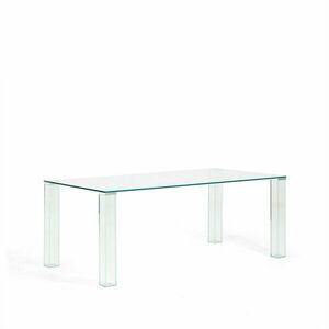 Üveg étkezőasztal 100x200 cm Adularia – Kave Home kép