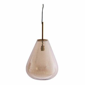 Borostyán színű függőlámpa üveg búrával Leona – Light & Living kép