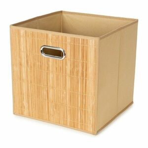 Bambusz tárolókosár polcos állványhoz 31x31x31 cm Anji – Compactor kép