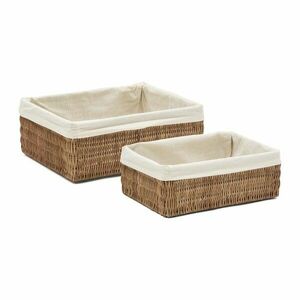Rattan tárolókosár szett 2 db-os 28x20x10 cm Indali – Kave Home kép