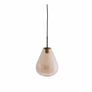 Borostyán színű függőlámpa üveg búrával Leona – Light & Living kép