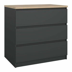 Sötétszürke komód 77x76x50 cm Naia – Tvilum kép