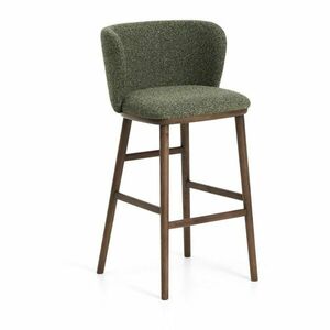 Sötétzöld kárpitozott bárszék (ülésmagasság 75 cm) Ciselia – Kave Home kép