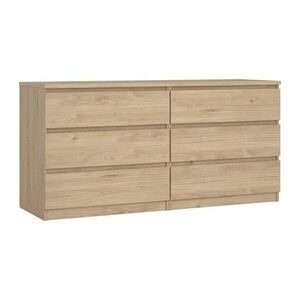 Natúr színű komód tölgyfa dekorral 154x76x50 cm Naia – Tvilum kép