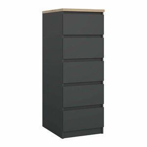 Sötétszürke komód 40x111x50 cm Naia – Tvilum kép