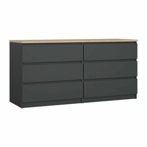 Sötétszürke komód 154x76x50 cm Naia – Tvilum kép