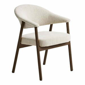 Krémszínű tölgyfa karfás étkezőfotel szett 2 db-os Elk – Unique Furniture kép