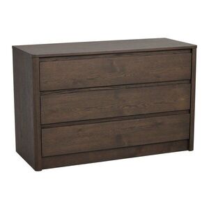 Sötét natúr színű komód tölgyfa dekorral 110x70x45 cm Melstone – Rowico kép