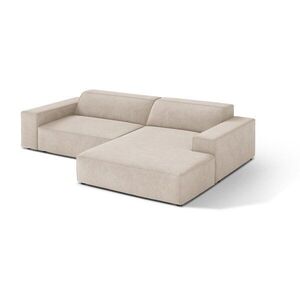 Krémszínű moduláris sarokkanapé (jobb oldali-heverő résszel) Jodie – Micadoni kép
