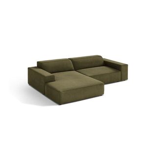 Khaki bársony moduláris sarokkanapé (bal oldali-heverő résszel) Jodie – Micadoni kép