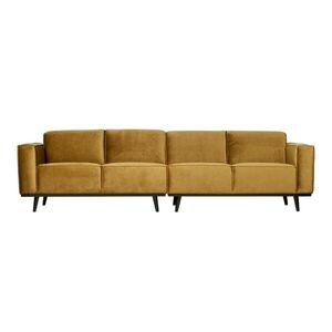 Sárga bársony kanapé 280 cm Statement – WOOOD kép