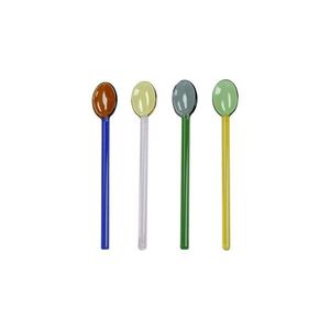 Üveg négyszemélyes hosszú kanál szett 4 db-os Rainbow – Brandani kép