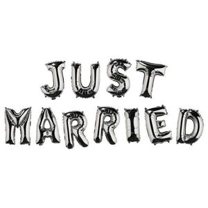 UPPER CLASS fóliás lufi "JUST MARRIED" kép