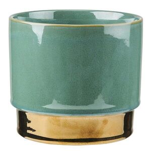 GOLDEN TOUCH kaspó zöld-arany, Ø 15 cm kép