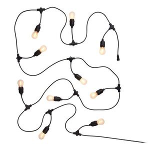 BULB LIGHTS kültéri égősor fali csatlakozóval, fekete 10 égő kép