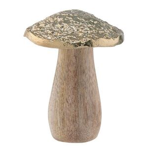 HARVEST SPLENDOR dekor gomba, fa / fém 9cm kép