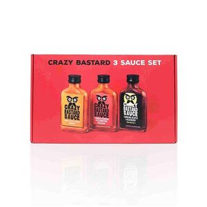 CRAZY BASTARD csípős szósz szett 3 x 100 ml, piros kép